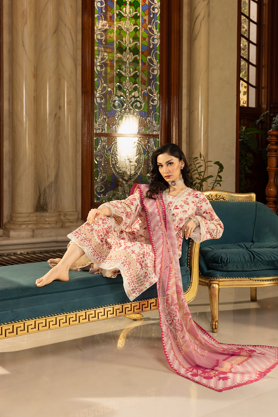 Embroidered Shirt Shalwar Dupatta - 4012