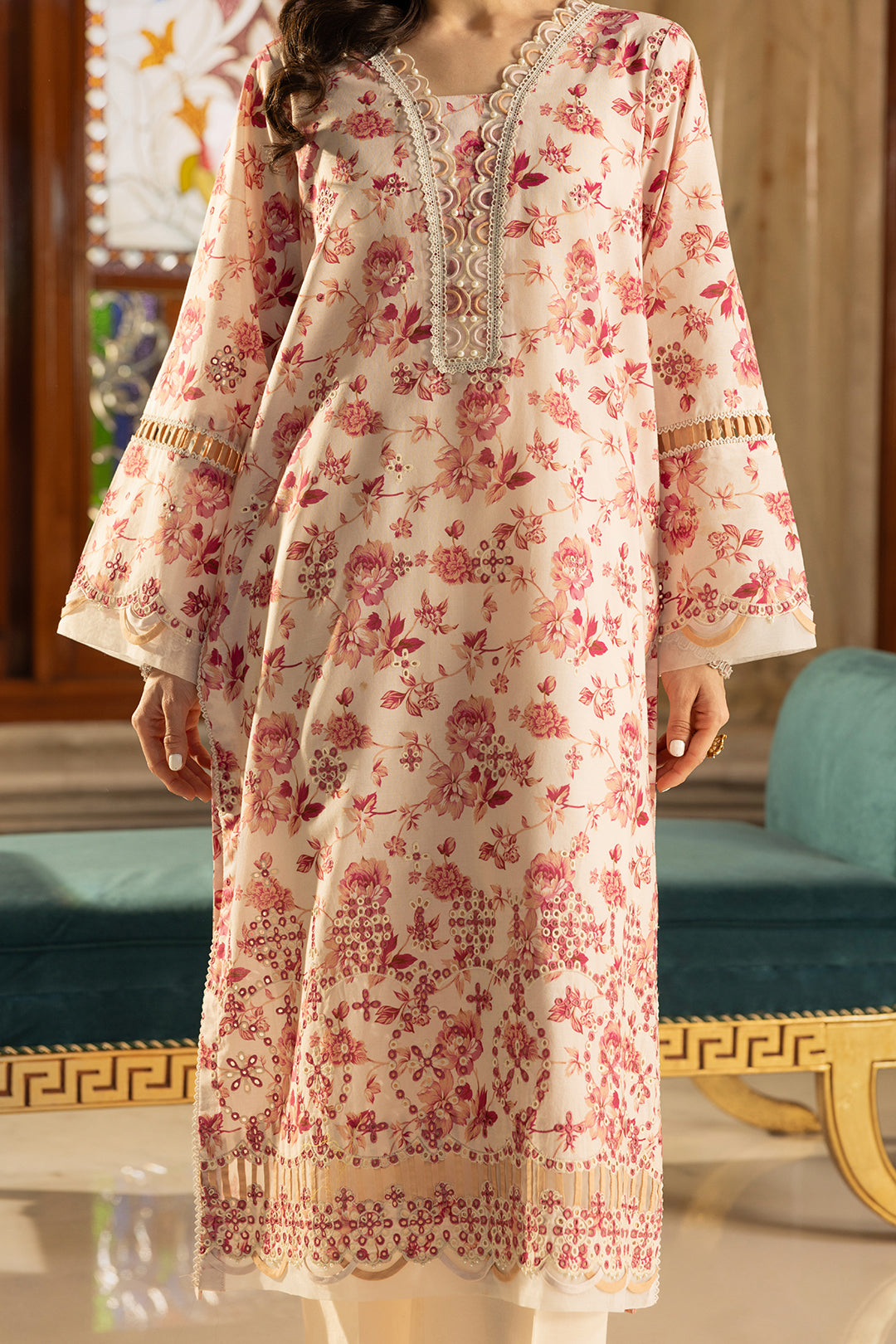 Embroidered Shirt Shalwar Dupatta - 4012