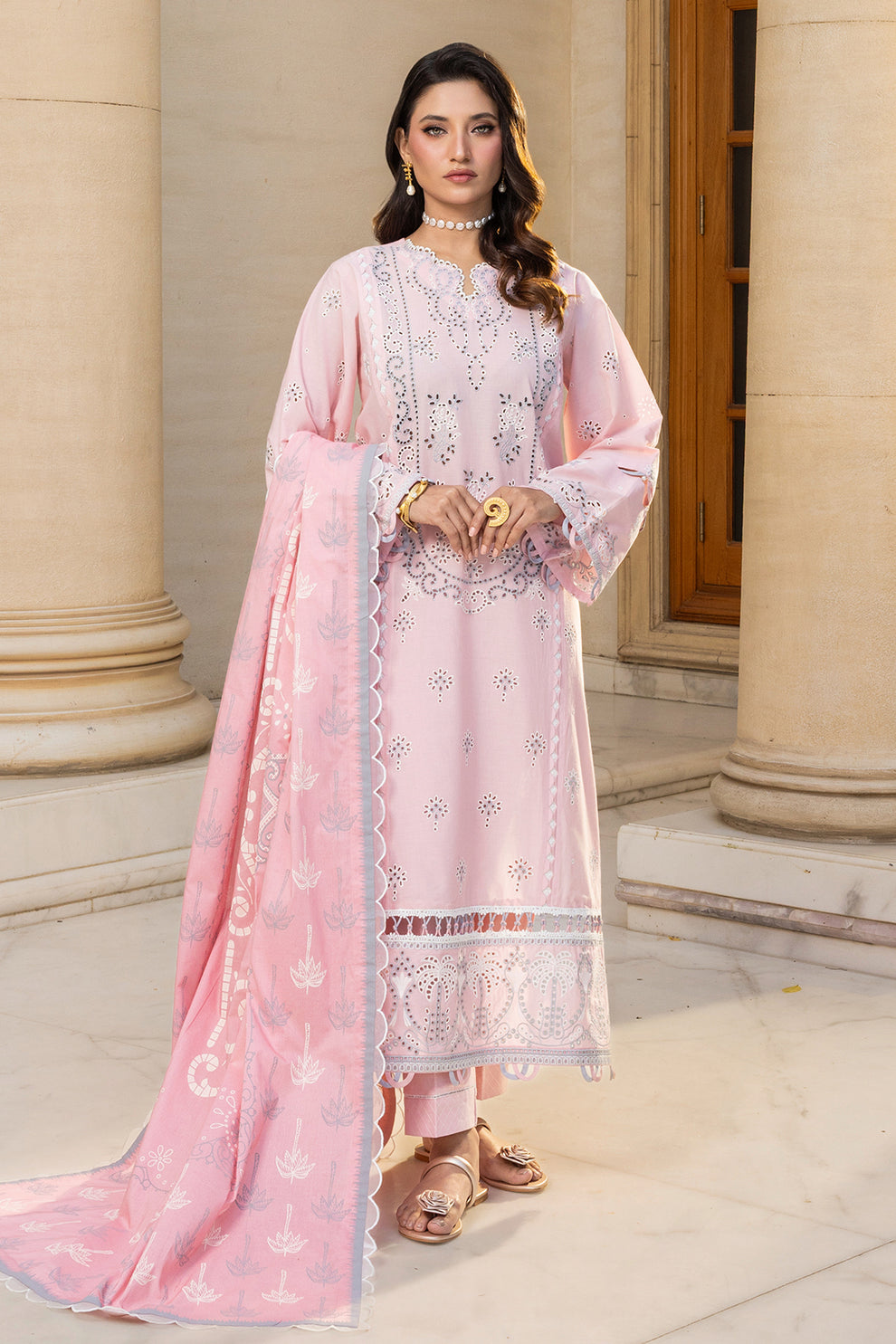 Baby pink Unstitched for Women