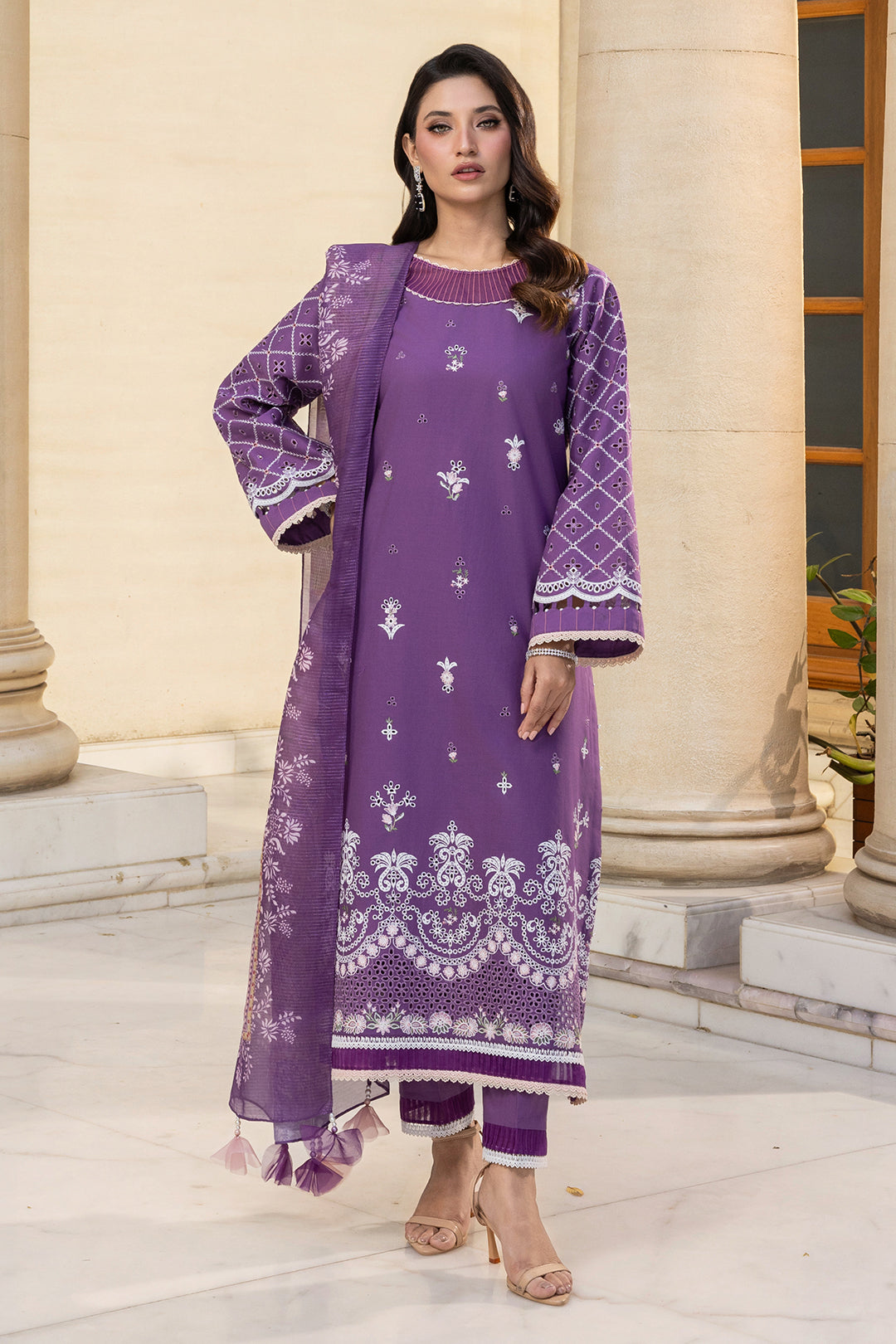 Embroidered Shirt Shalwar Dupatta - 4014
