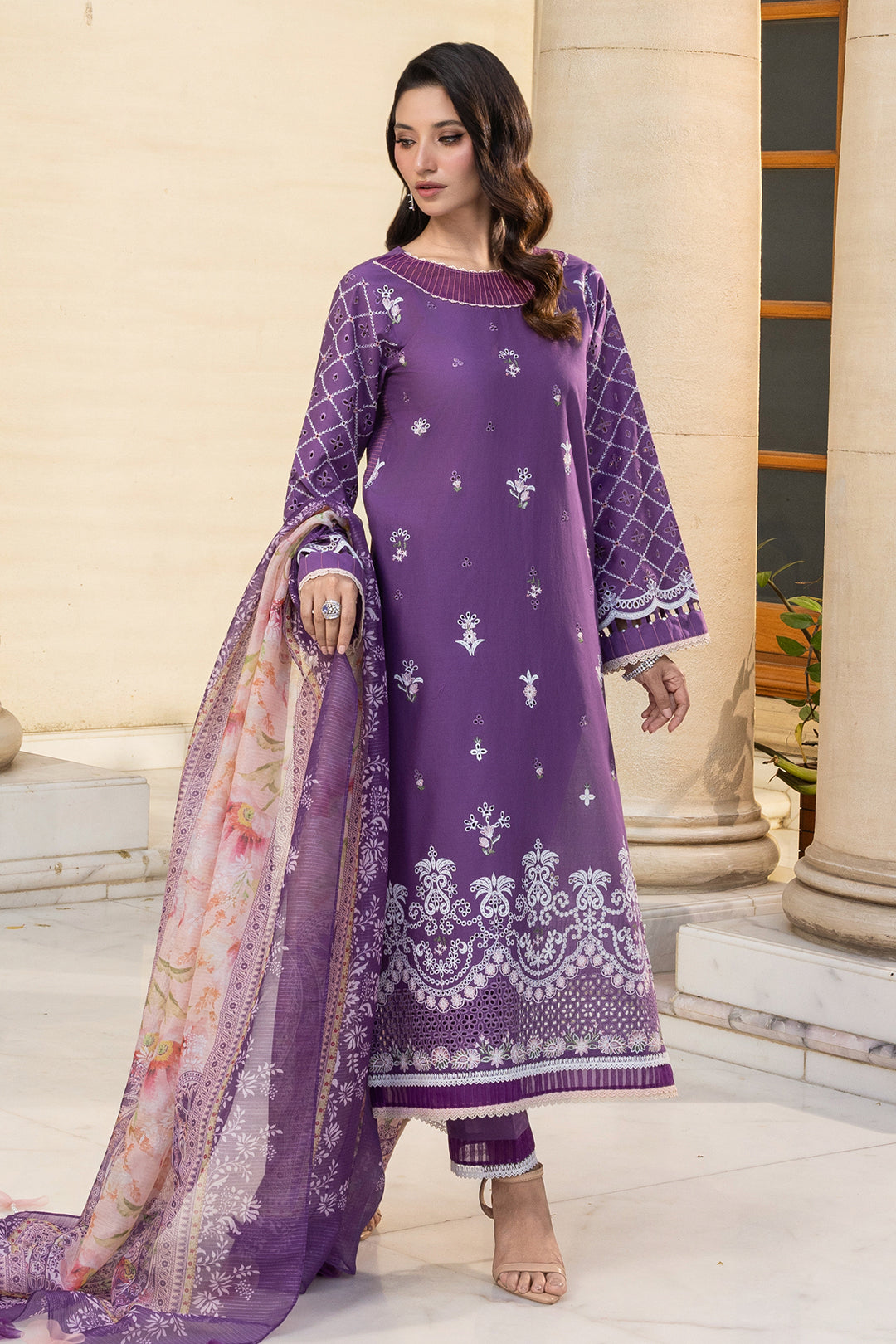 Embroidered Shirt Shalwar Dupatta - 4014