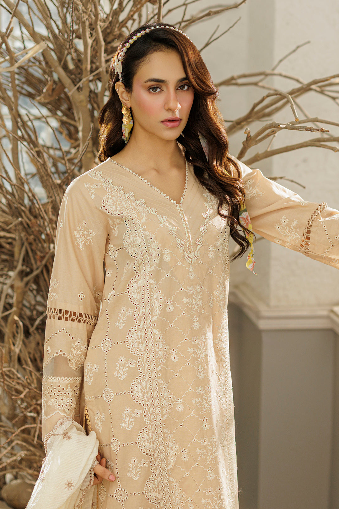 Embroidered Shirt Shalwar Dupatta - 4018