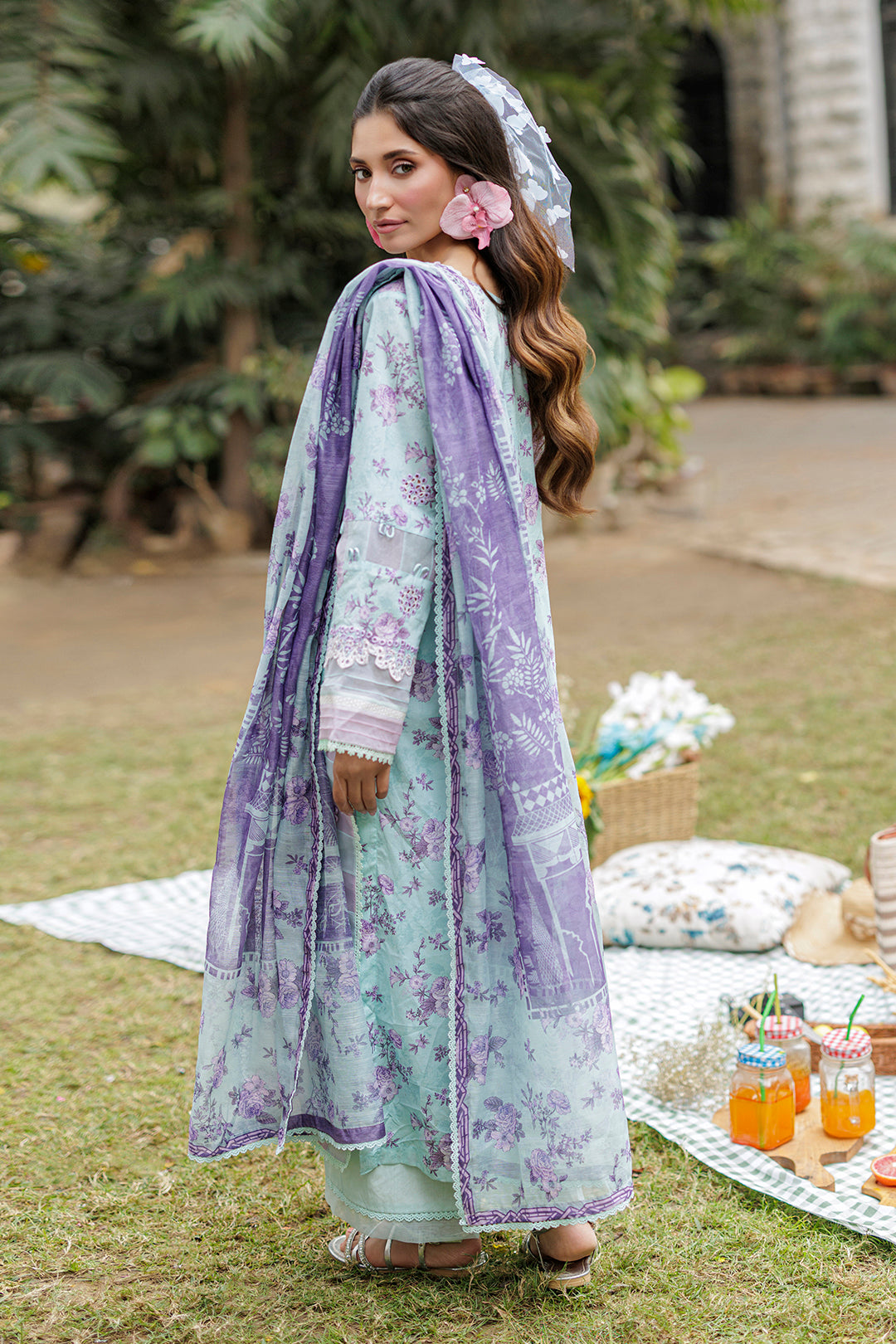 Embroidered Shirt Shalwar Dupatta - 4021