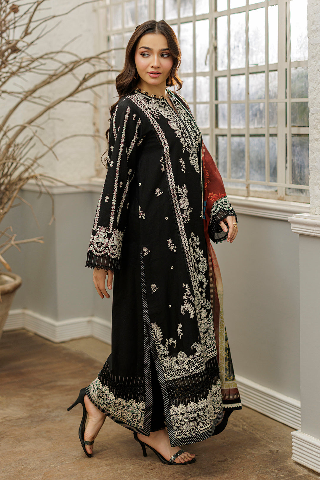 Embroidered Shirt Shalwar Dupatta - 4028
