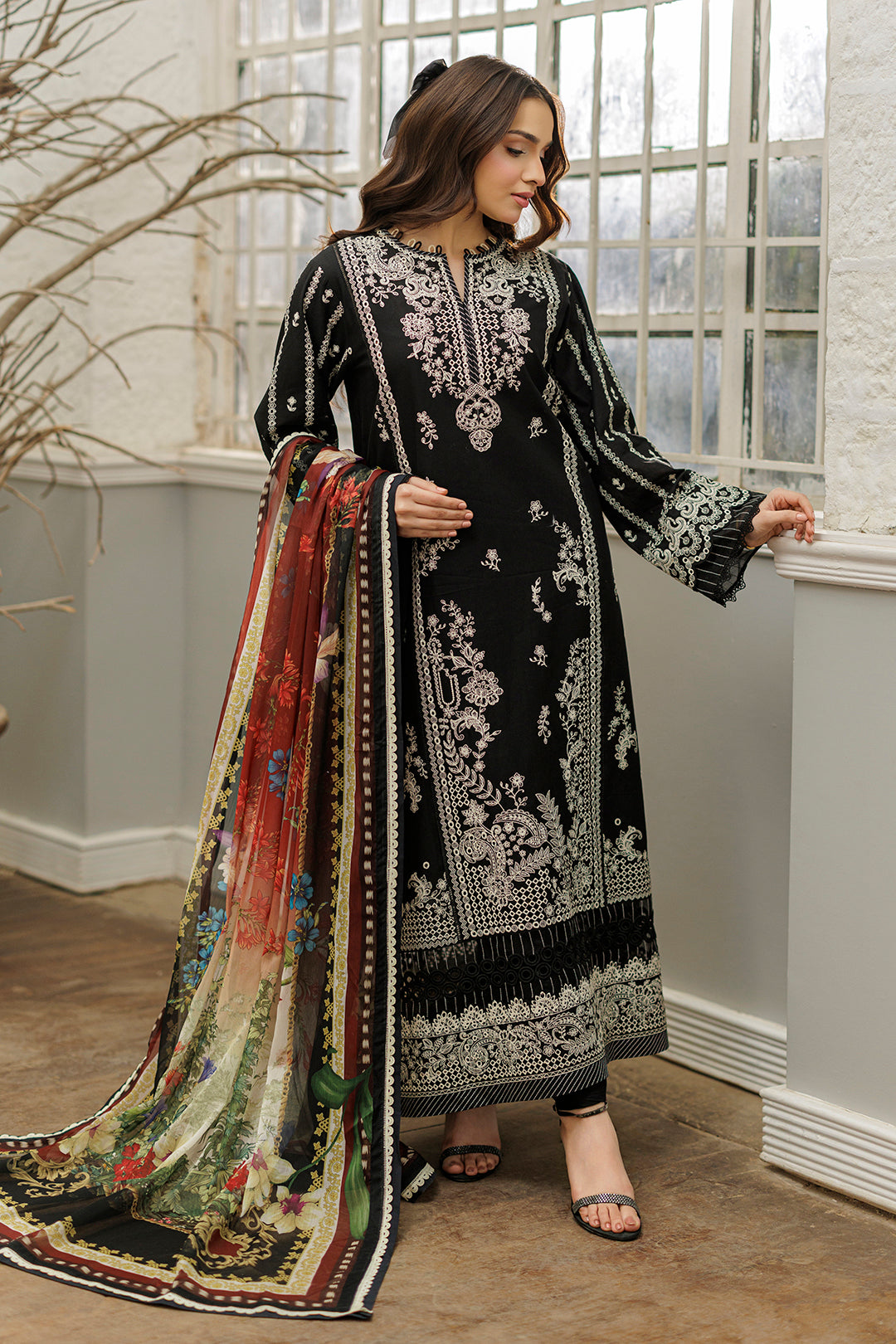Embroidered Shirt Shalwar Dupatta - 4028