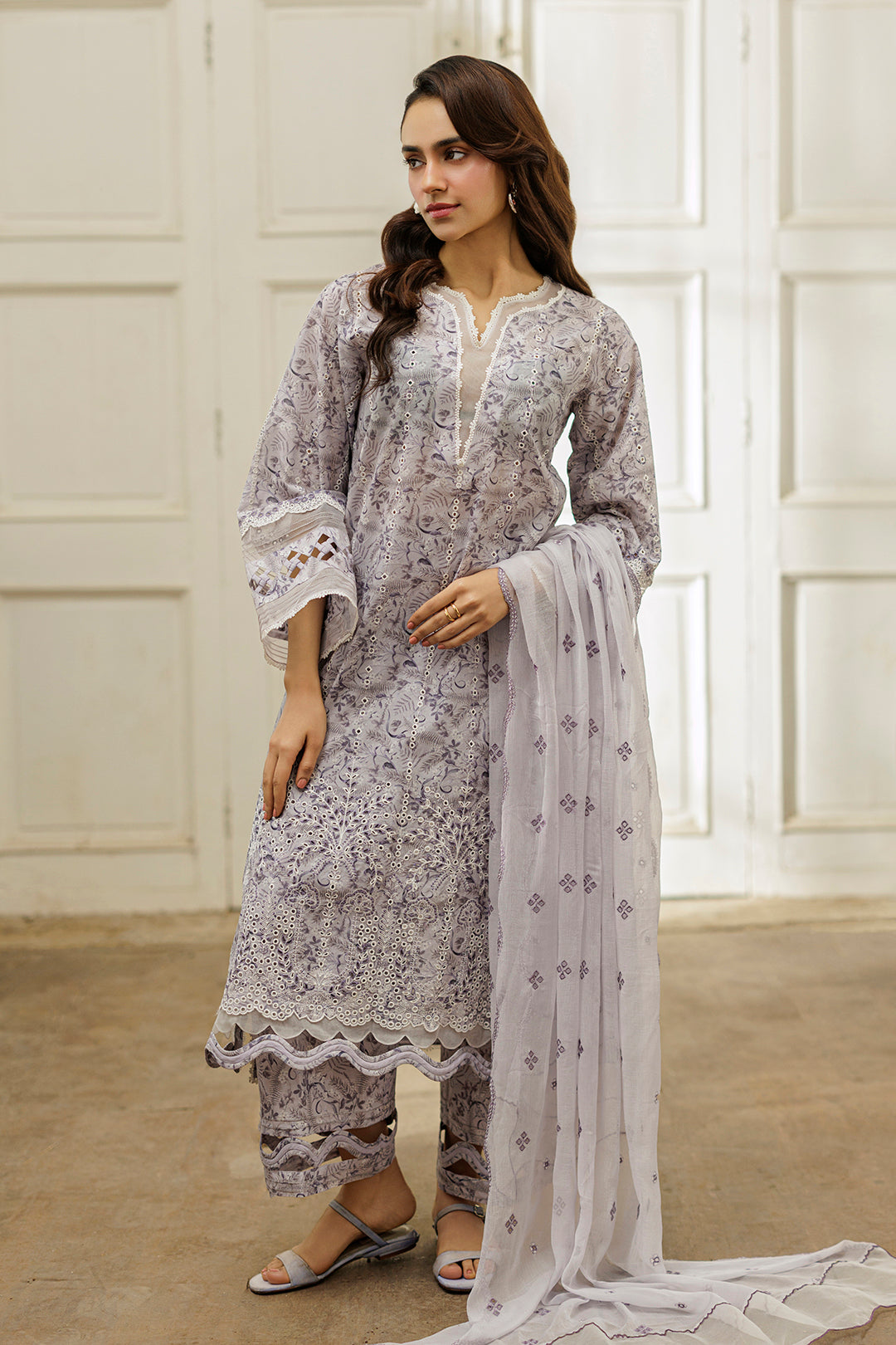 Embroidered Shirt Shalwar Dupatta - 4030