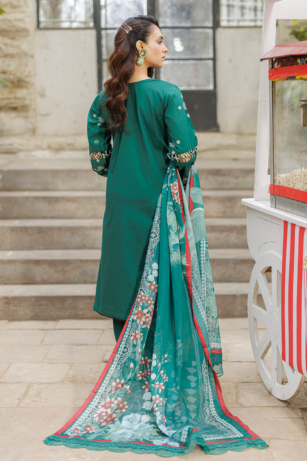 Embroidered Shirt Shalwar Dupatta - 4034