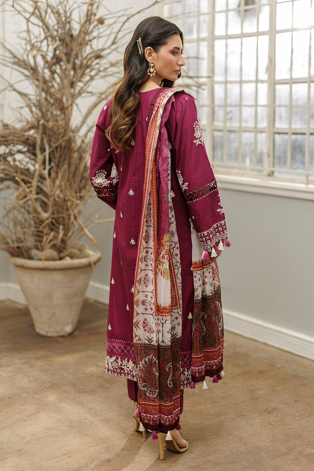 Embroidered Shirt Shalwar Dupatta - 4035