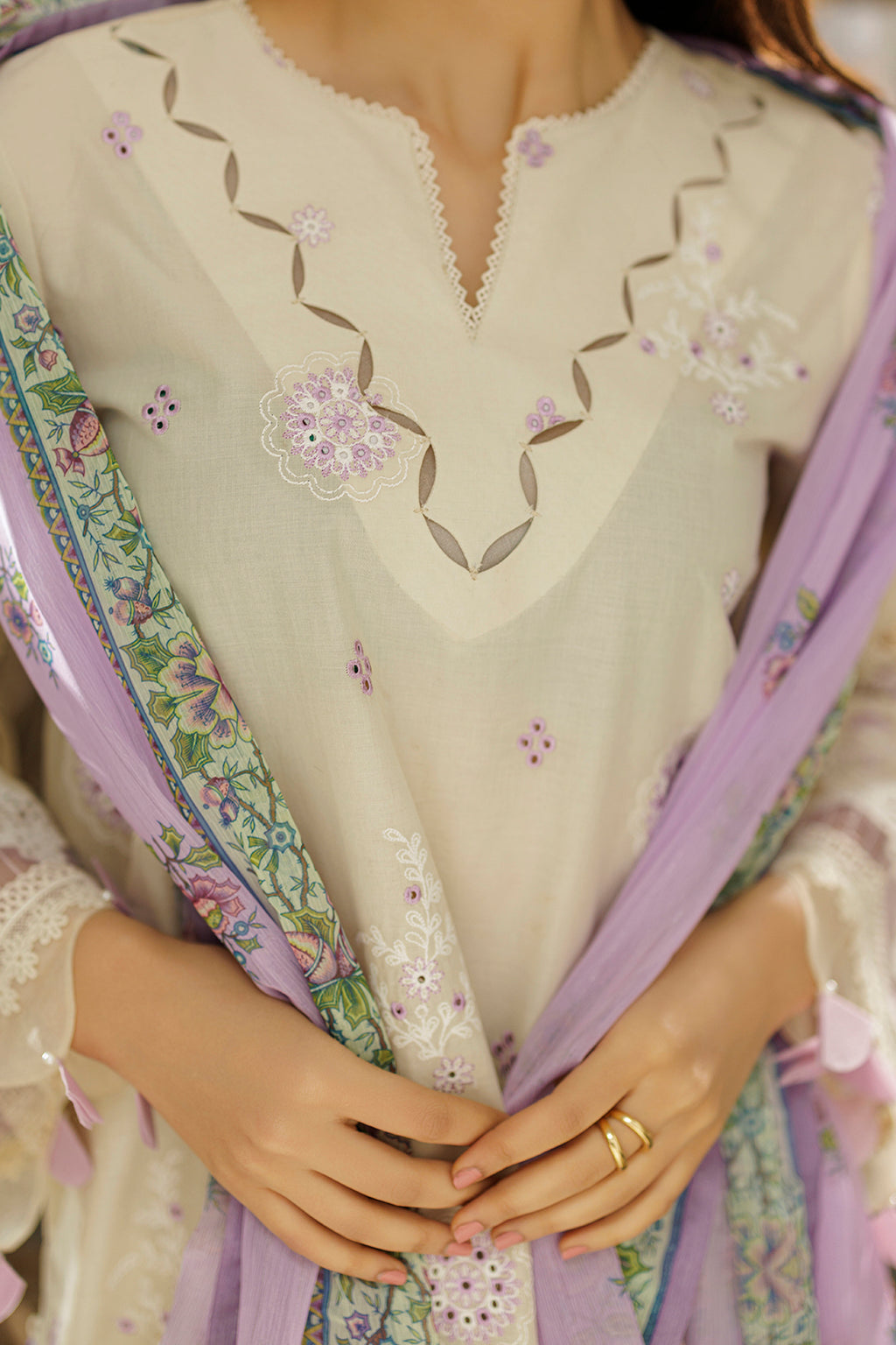 Embroidered Shirt Shalwar Dupatta - 4038