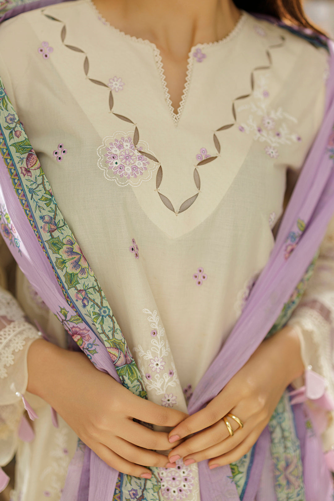Embroidered Shirt Shalwar Dupatta - 4038