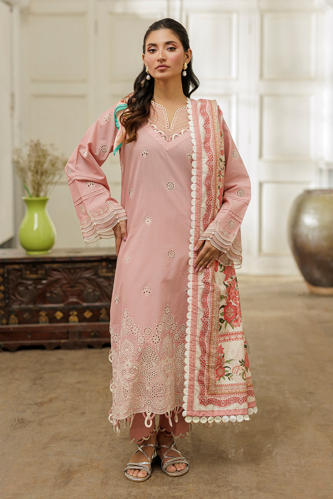 Embroidered Shirt Shalwar Dupatta - 4039