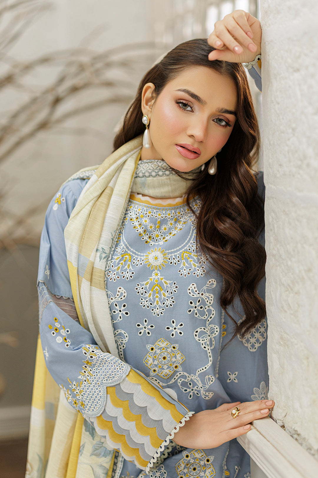 Embroidered Shirt Shalwar Dupatta - 4041