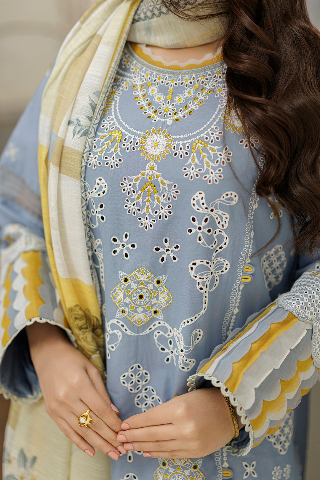 Embroidered Shirt Shalwar Dupatta - 4041