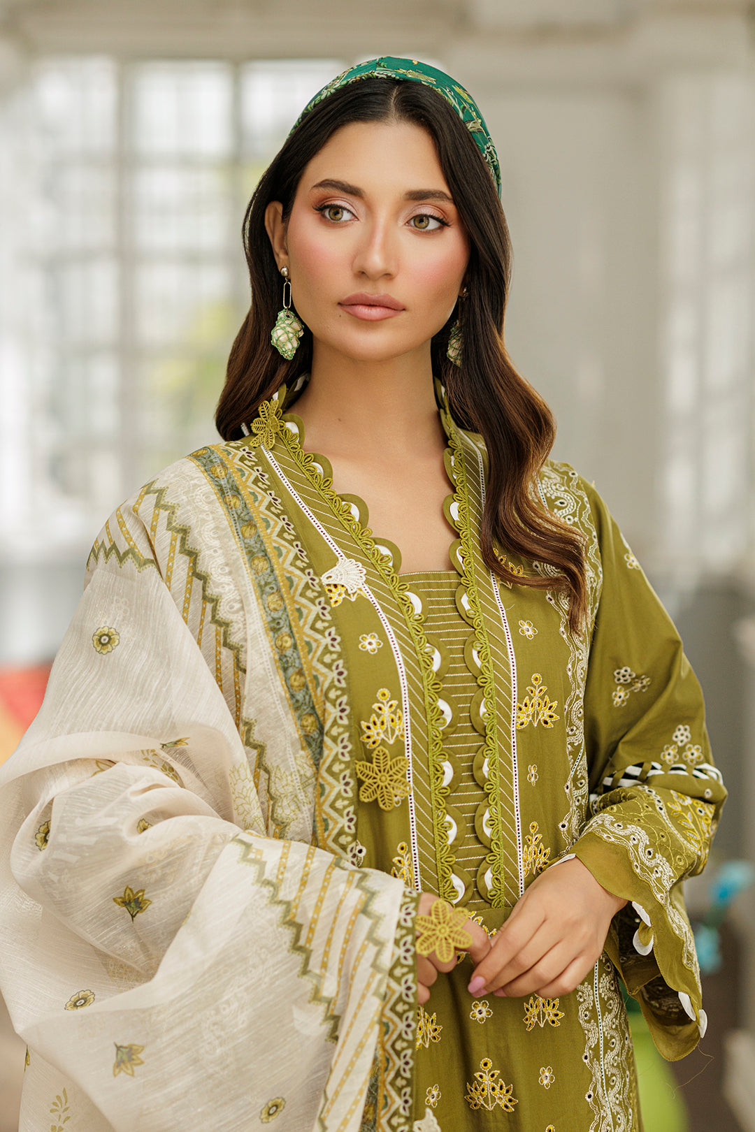Embroidered Shirt Shalwar Dupatta - 4044