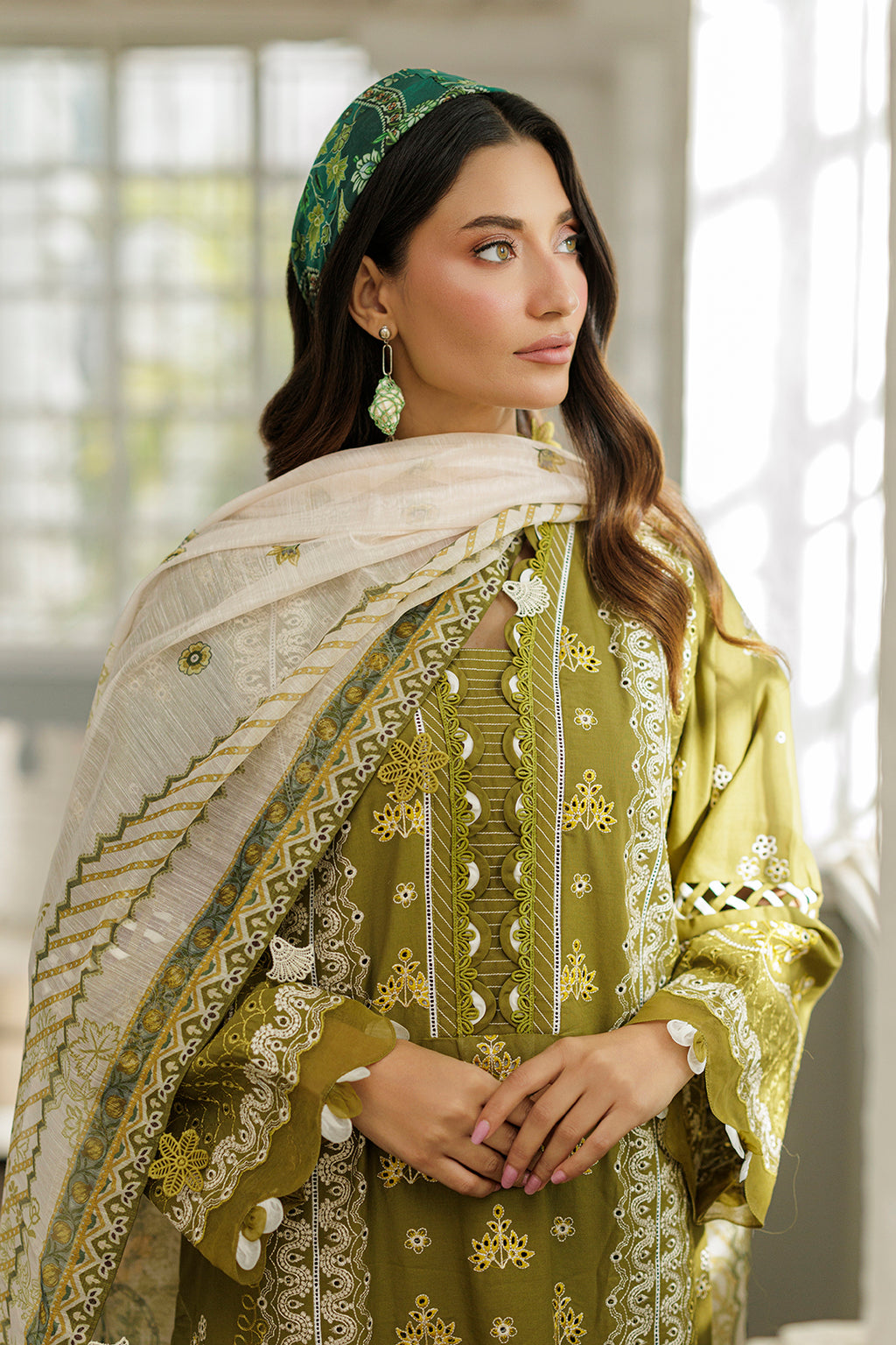 Embroidered Shirt Shalwar Dupatta - 4044