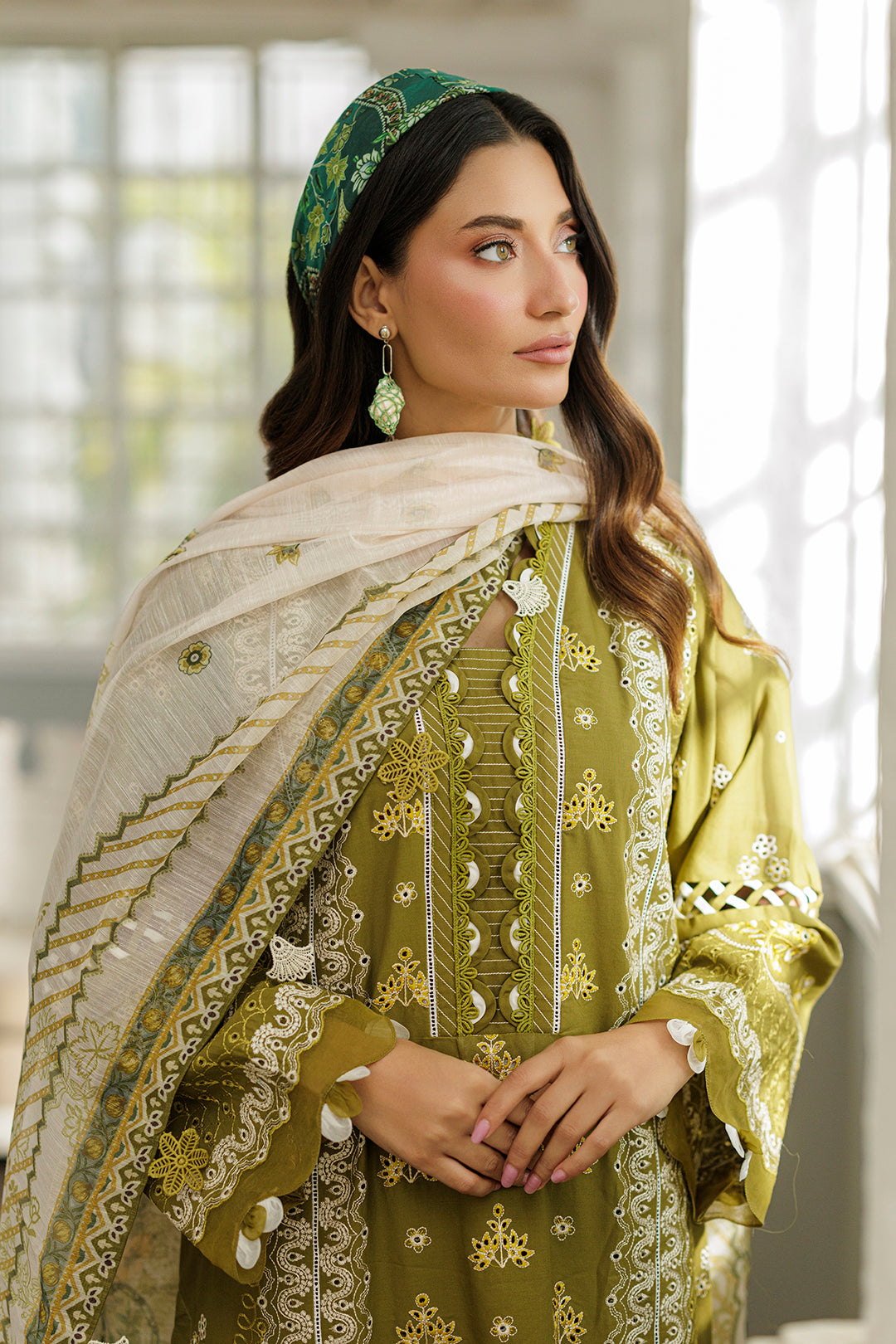 Embroidered Shirt Shalwar Dupatta - 4044