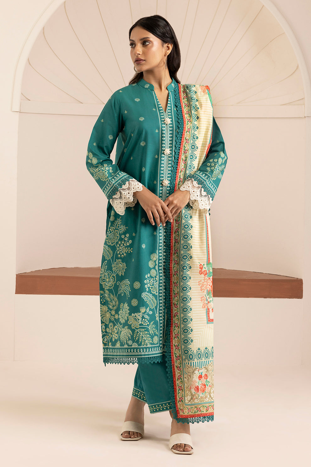 Sea green Unstitched for Women