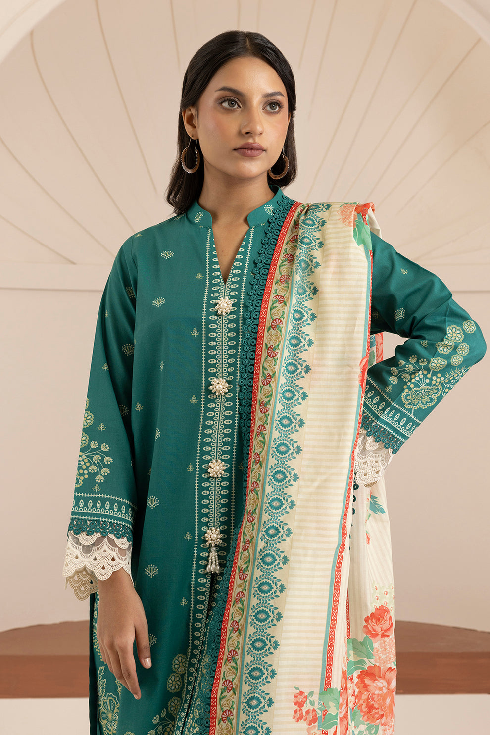 Sea green Unstitched for Women