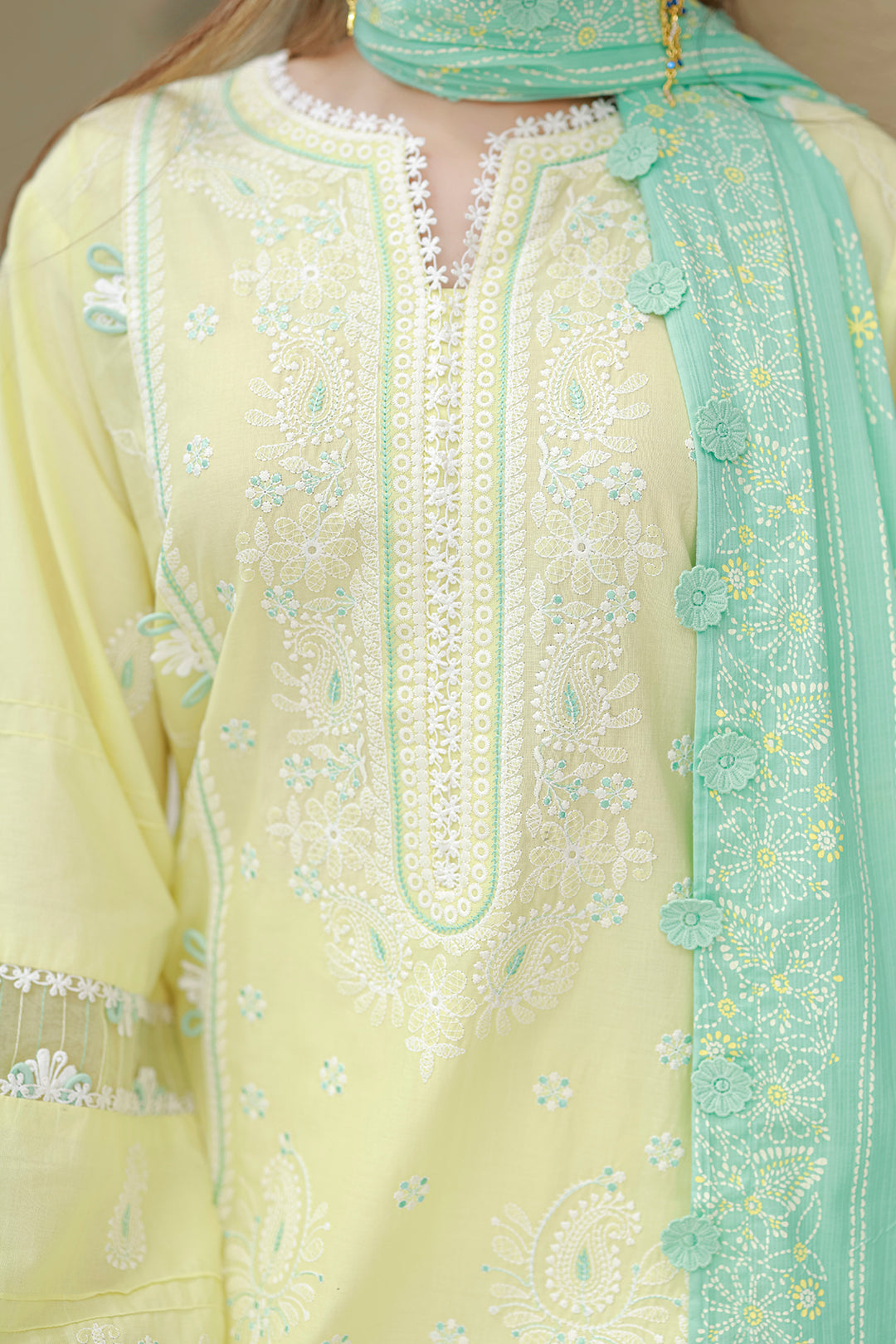 Embroidered Shirt Shalwar Dupatta - 4046