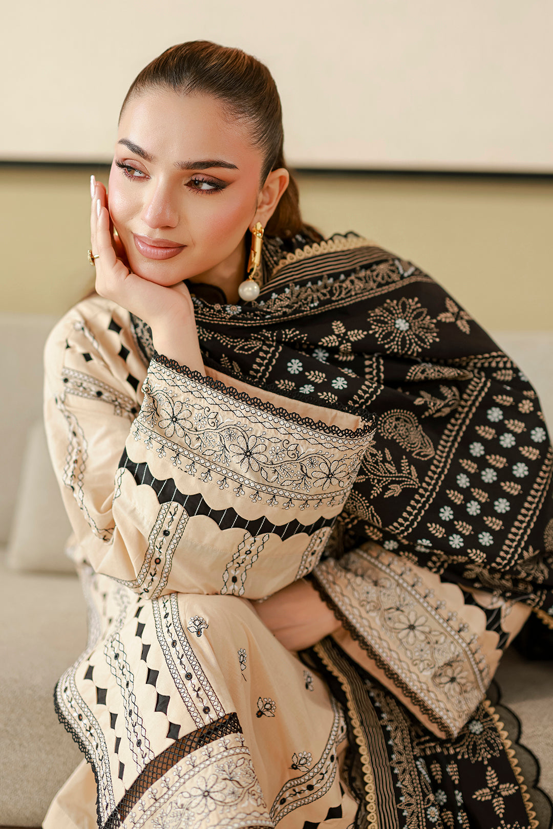 Embroidered Shirt Shalwar Dupatta - 4047