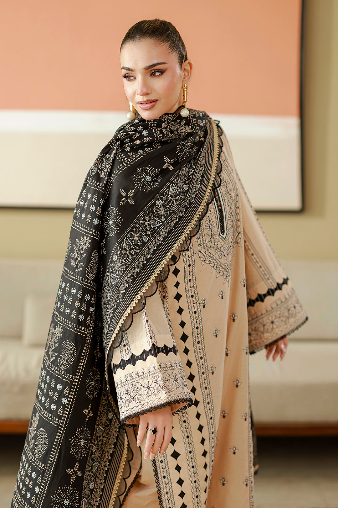 Embroidered Shirt Shalwar Dupatta - 4047
