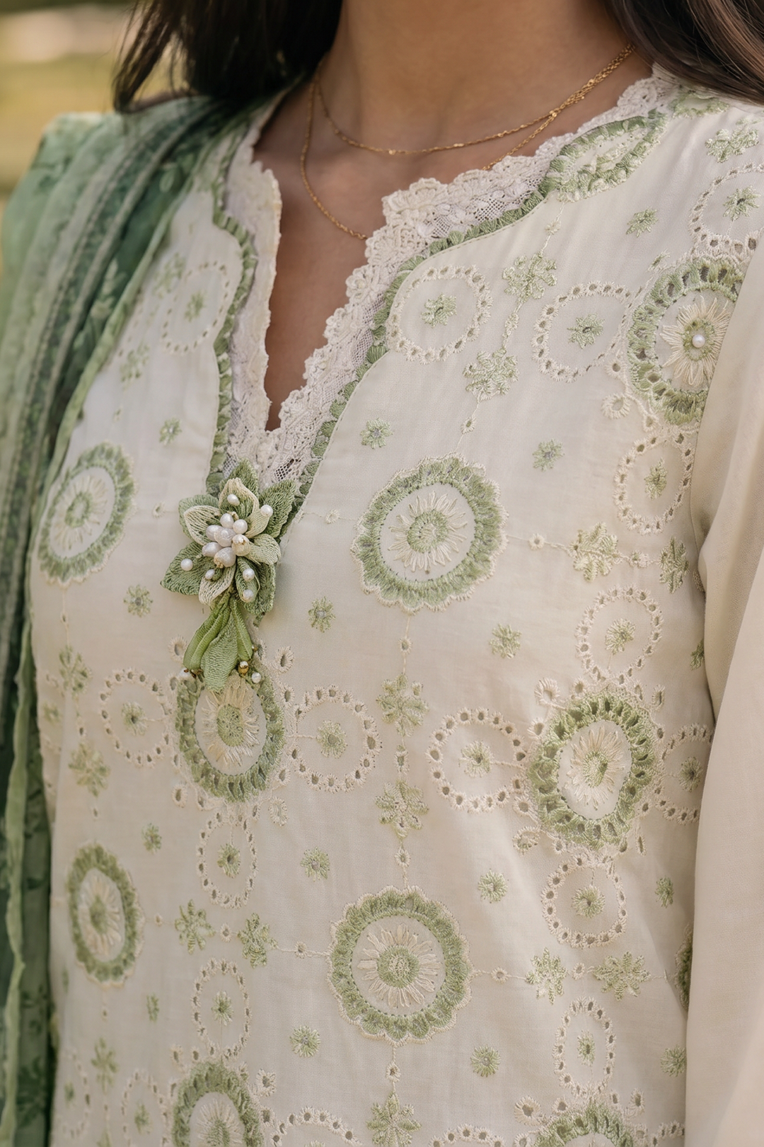 Embroidered Shirt Shalwar Dupatta - 4049
