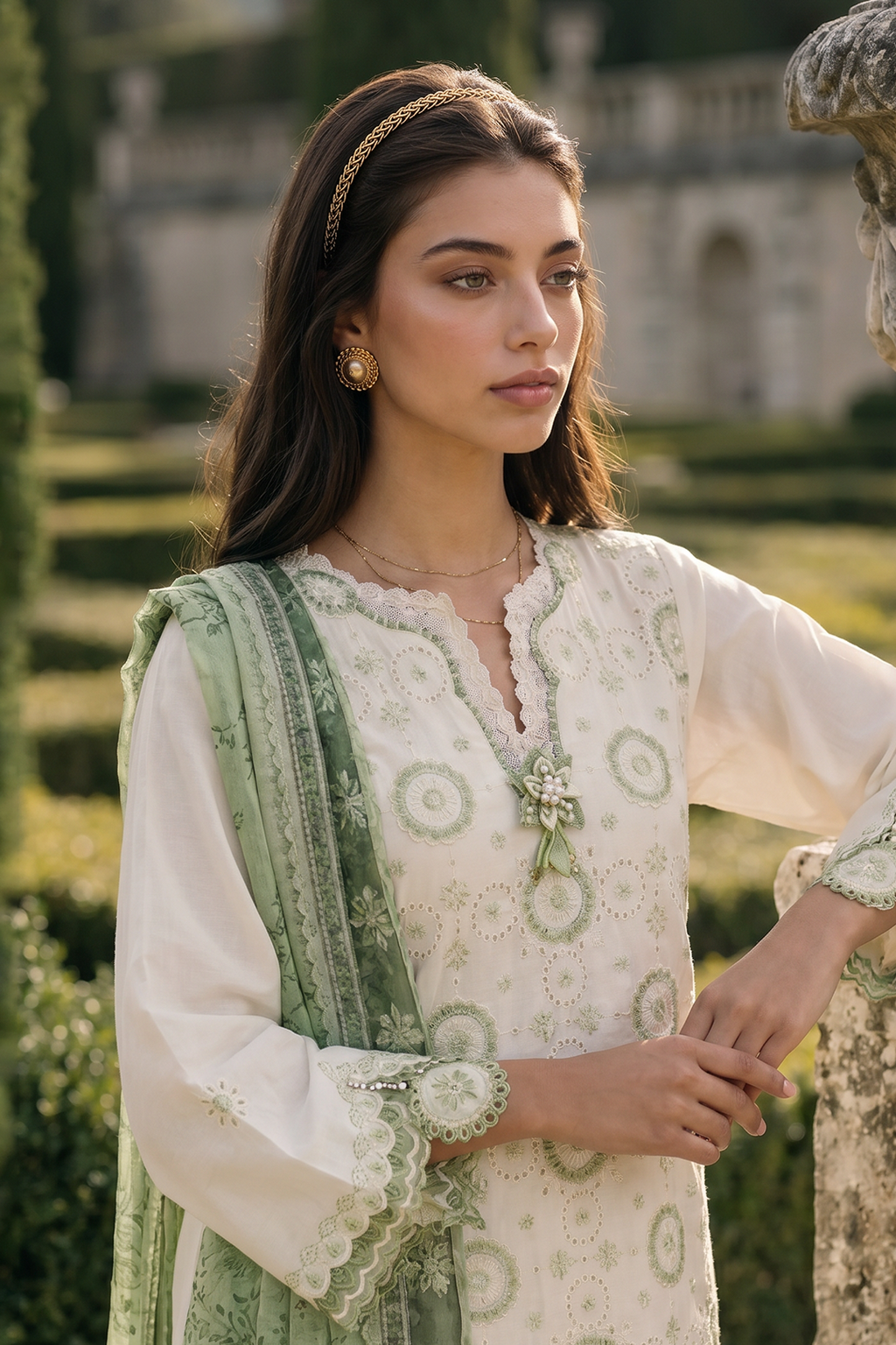 Embroidered Shirt Shalwar Dupatta - 4049