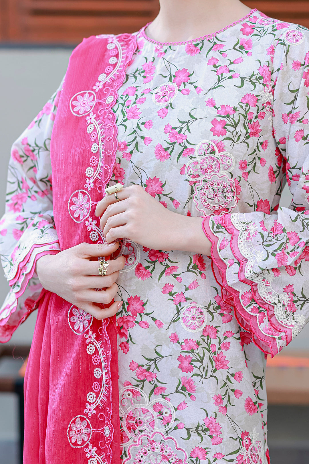 Embroidered Shirt Shalwar Dupatta - 4051