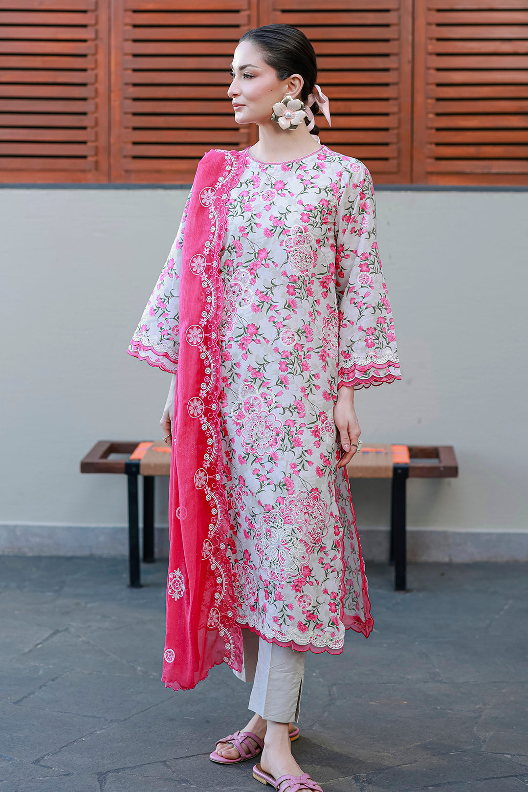 Embroidered Shirt Shalwar Dupatta - 4051