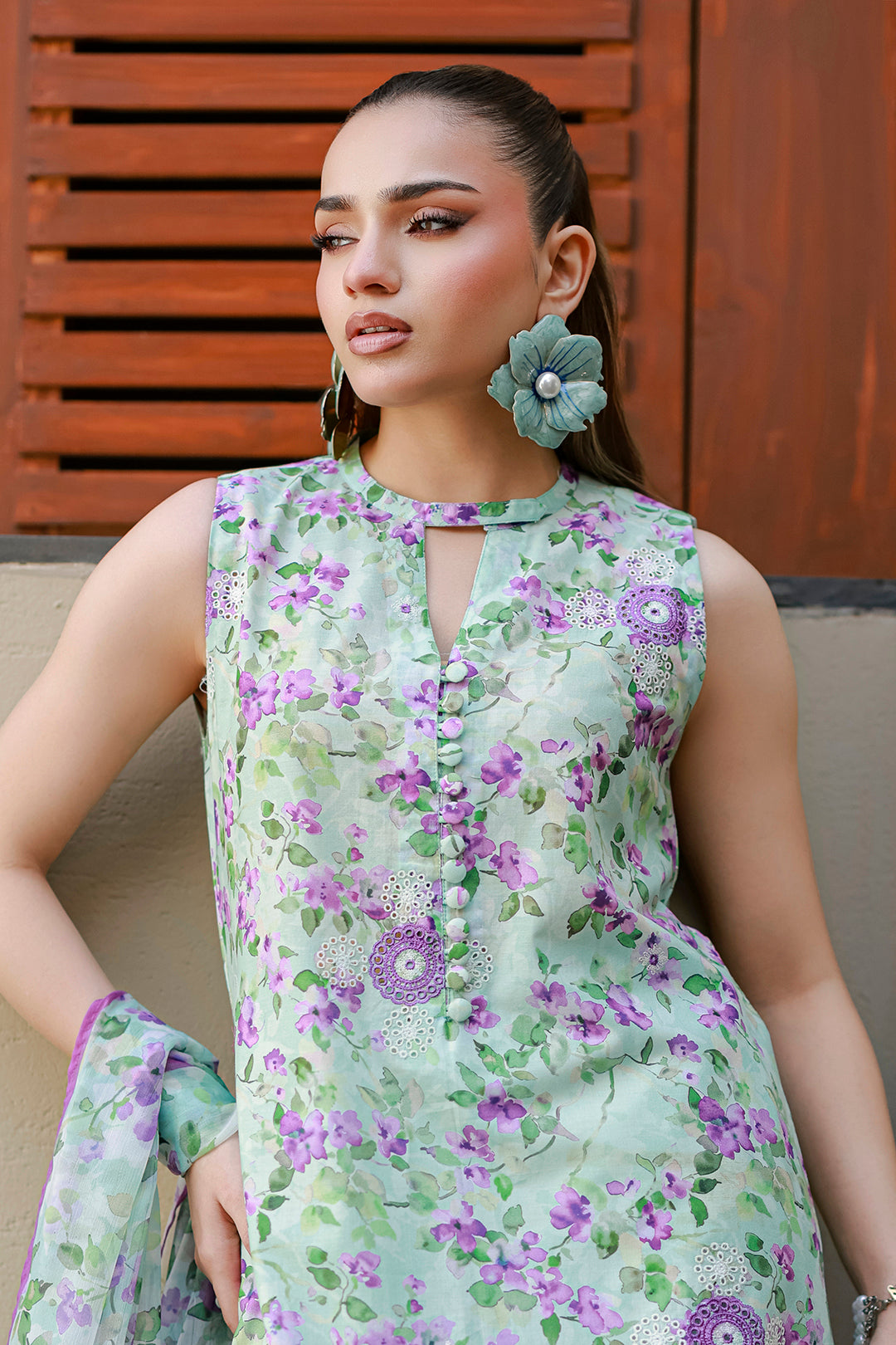 Embroidered Shirt Shalwar Dupatta - 4053