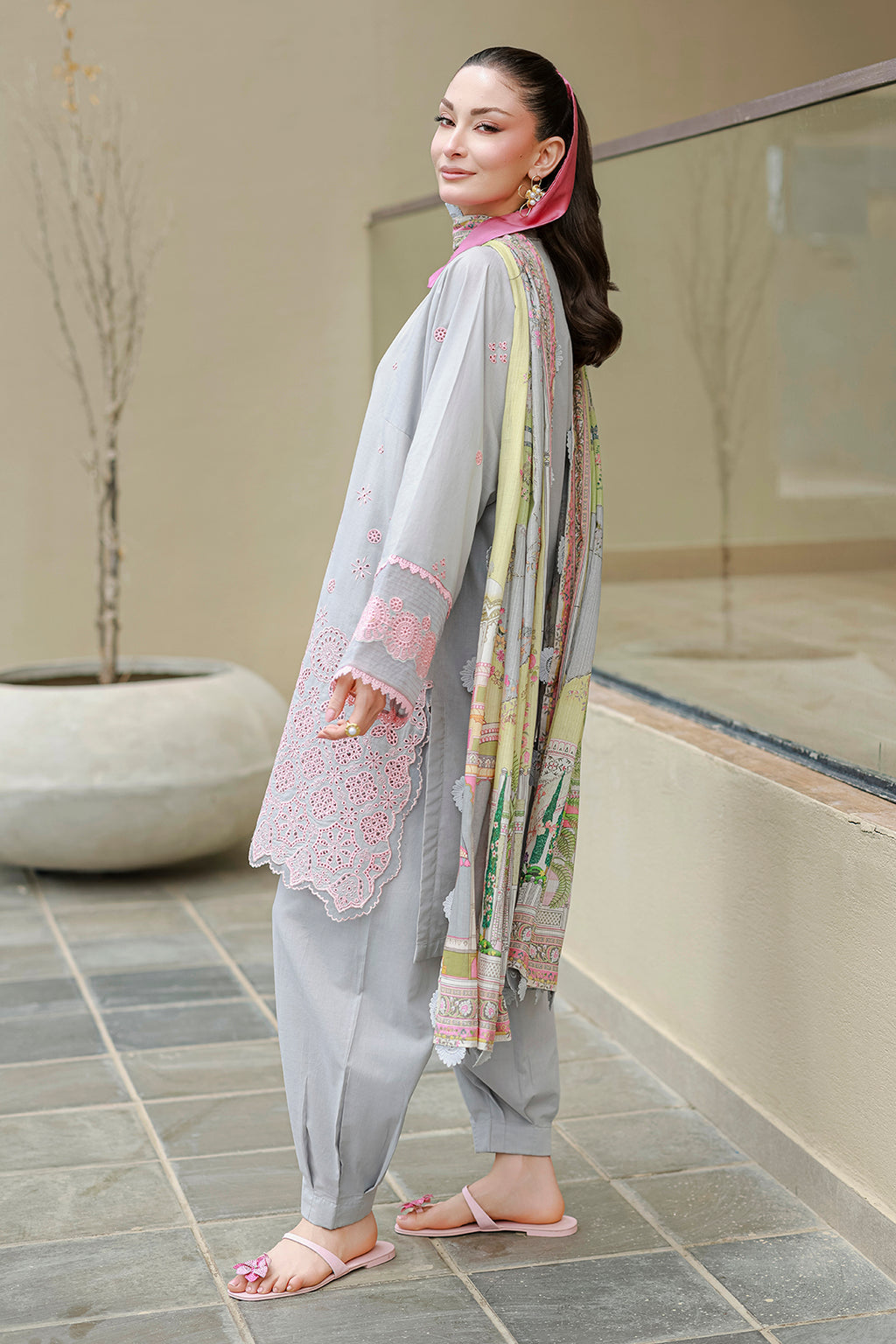 Embroidered Shirt Shalwar Dupatta - 4054