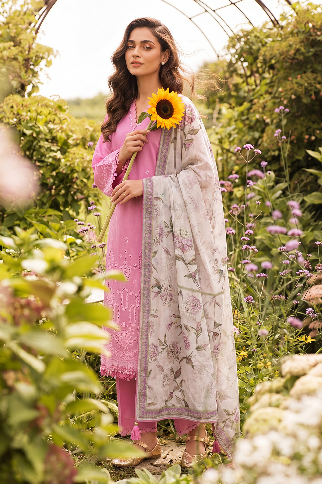 Embroidered Shirt Shalwar Dupatta - 4055