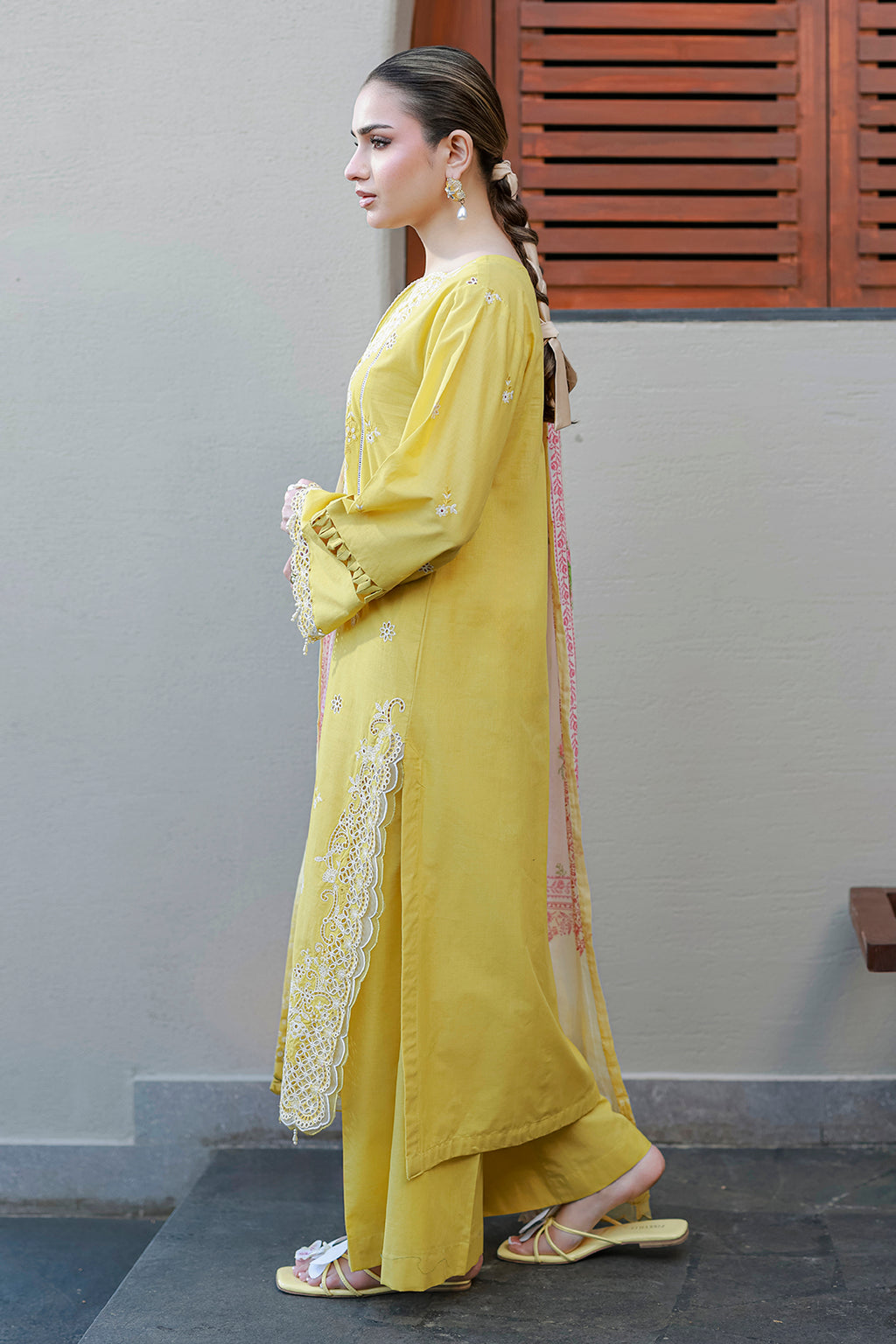 Embroidered Shirt Shalwar Dupatta - 4056