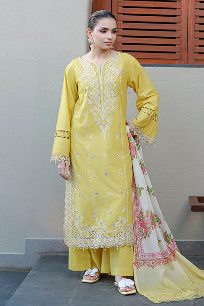 Embroidered Shirt Shalwar Dupatta - 4056