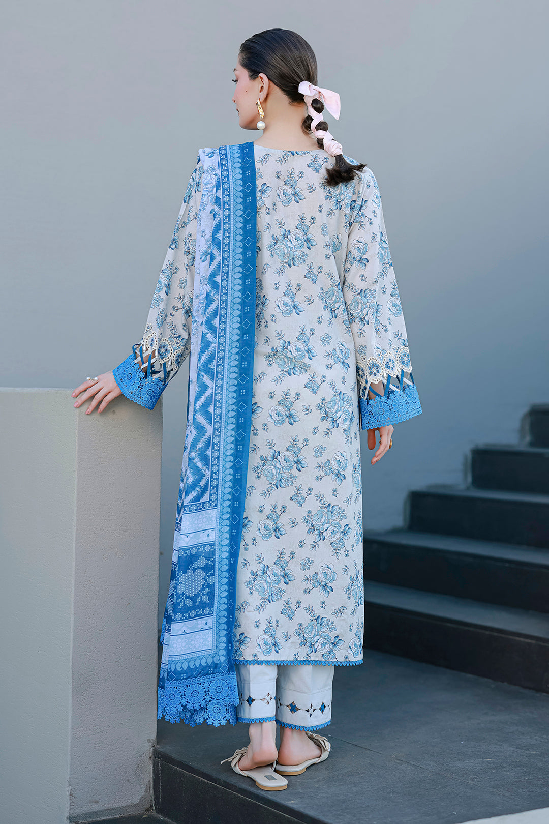 Embroidered Shirt Shalwar Dupatta - 4057