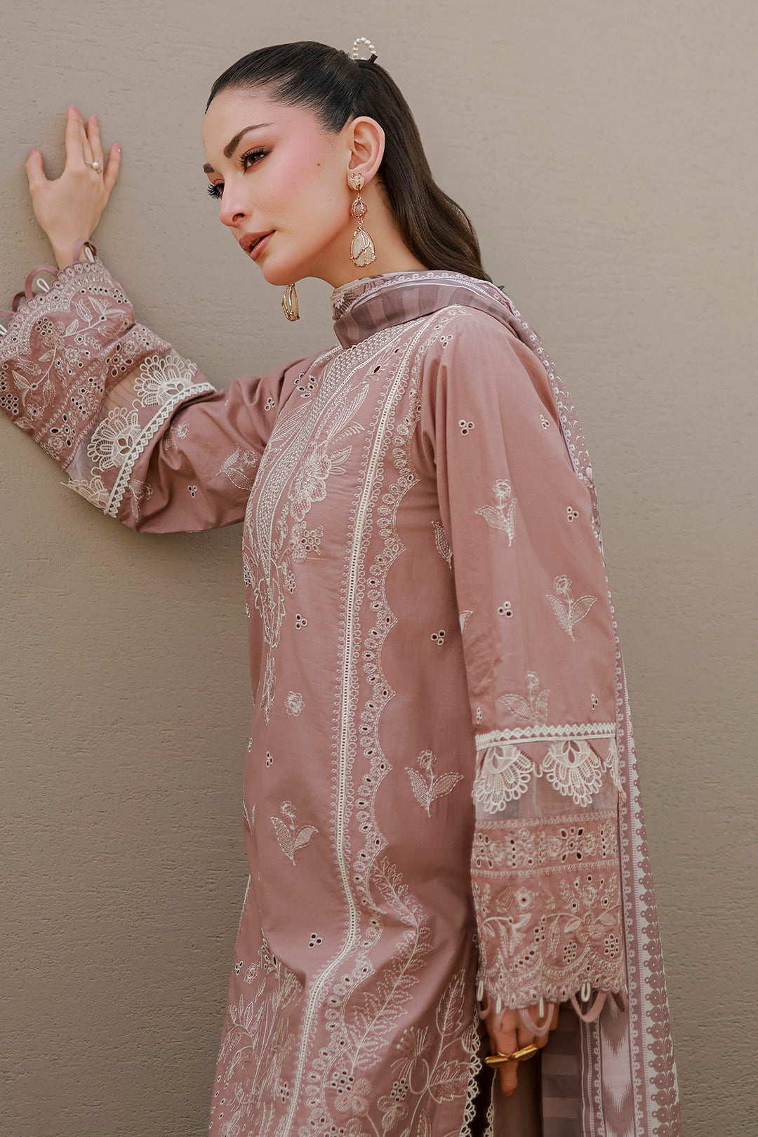 Embroidered Shirt Shalwar Dupatta - 4058