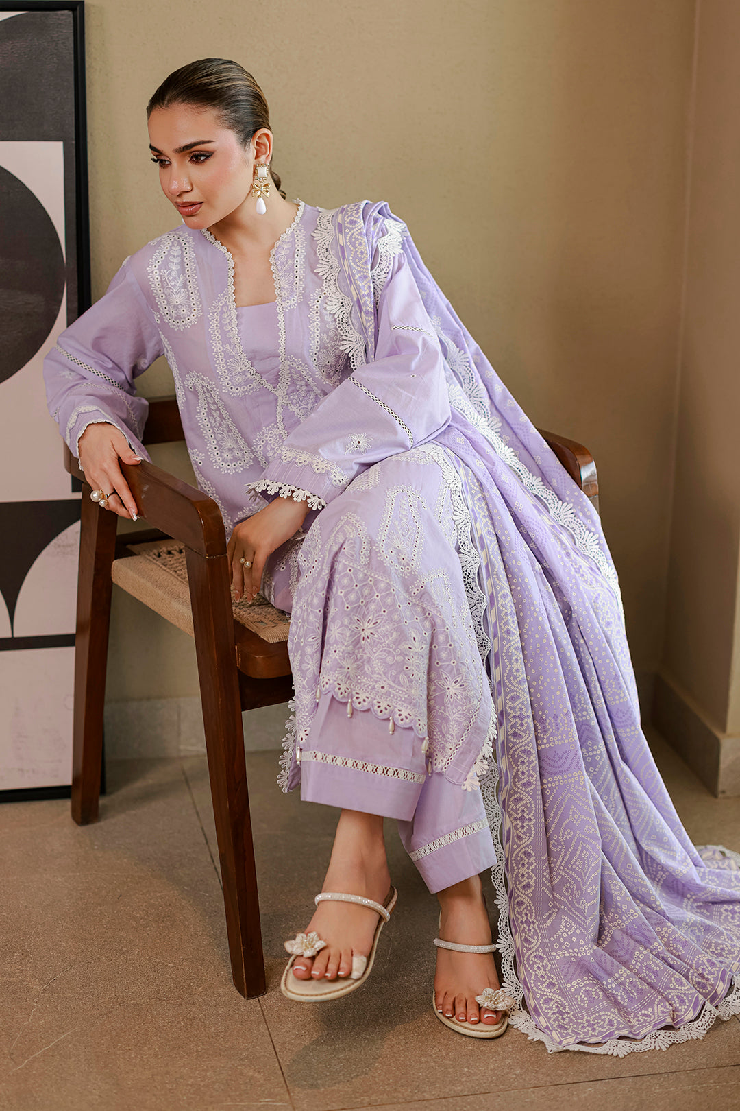 Embroidered Shirt Shalwar Dupatta - 4059