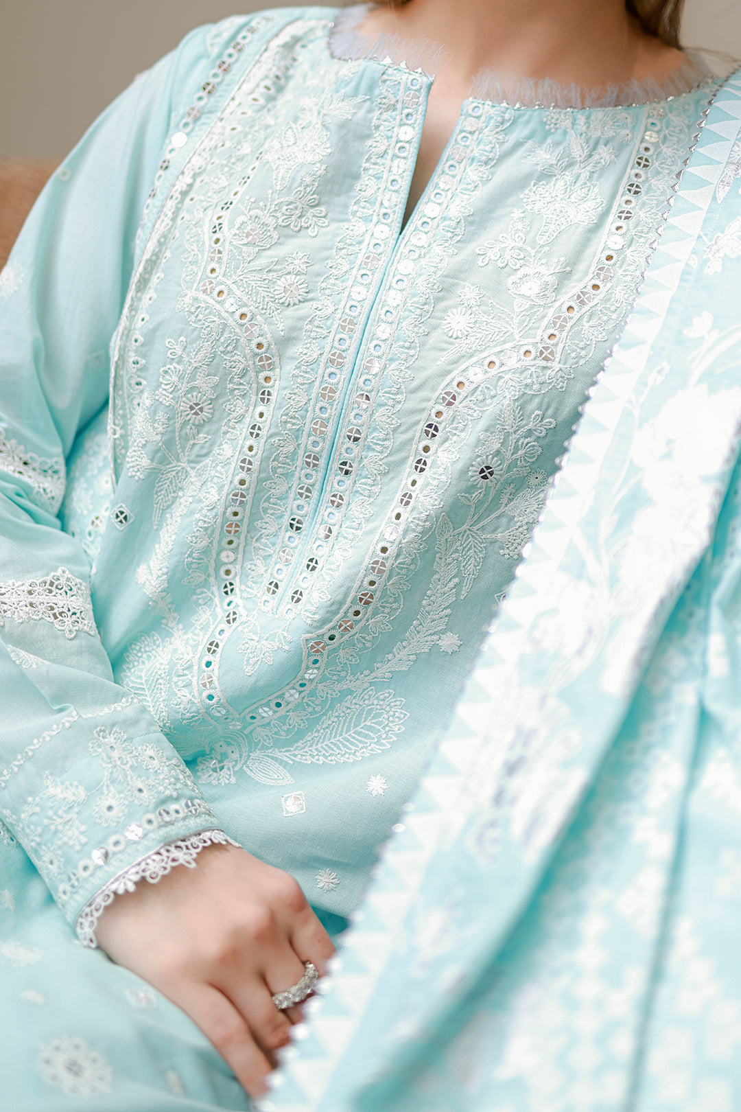 Embroidered Shirt Shalwar Dupatta - 4060