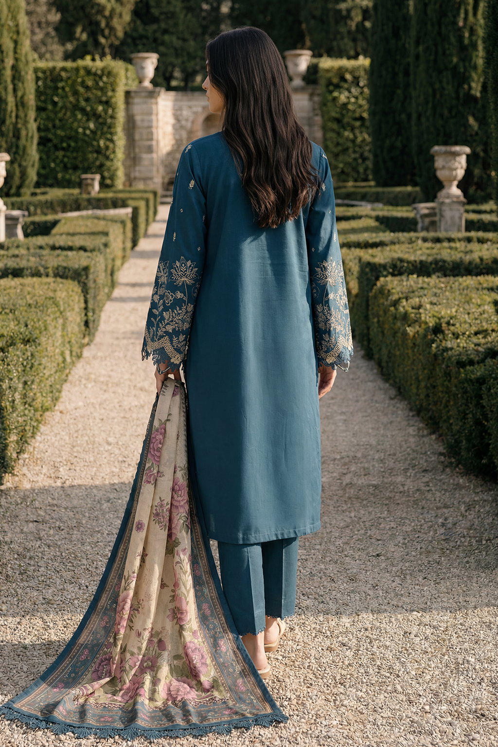 Embroidered Shirt Shalwar Dupatta - 4061