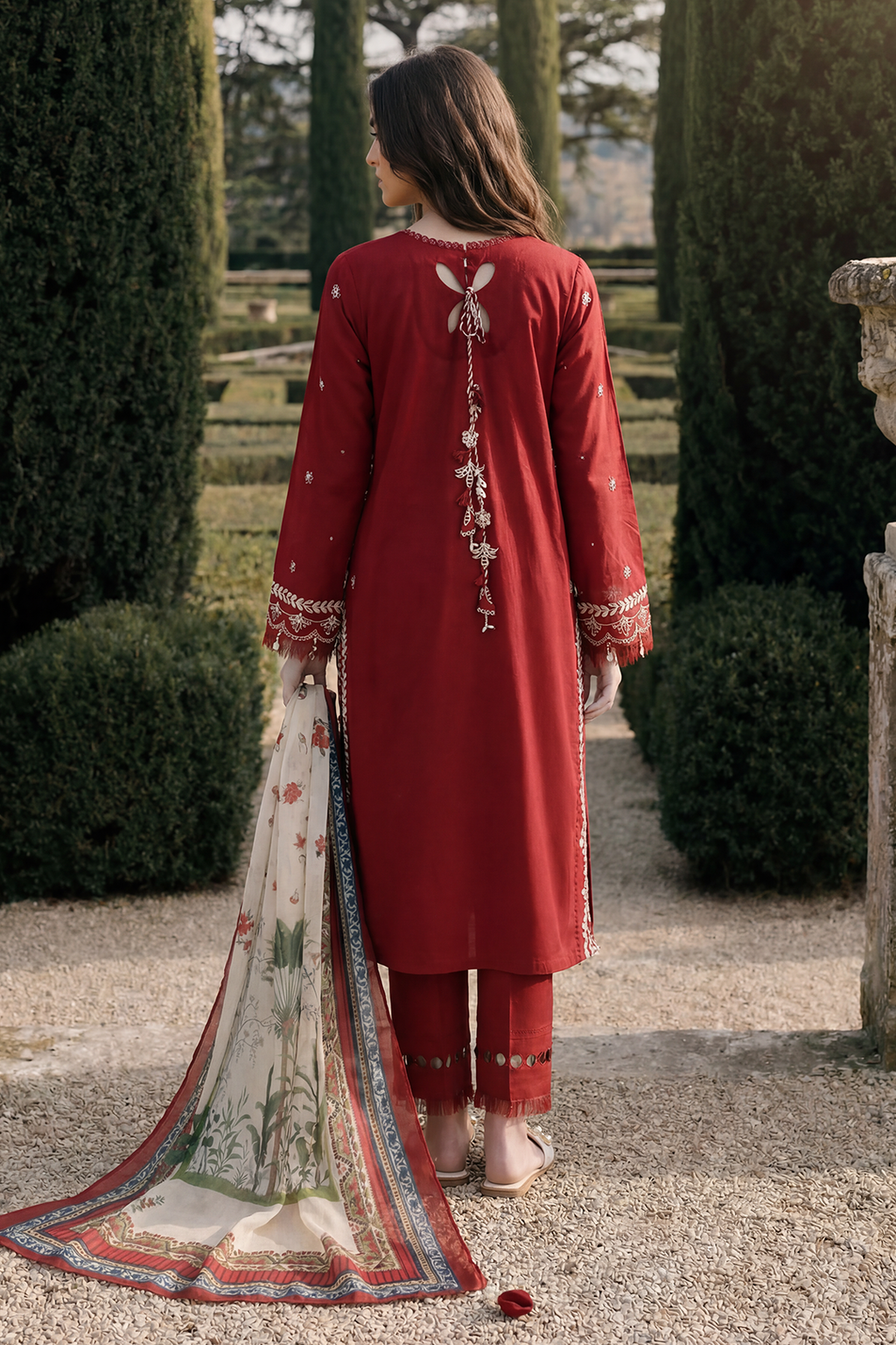 Embroidered Shirt Shalwar Dupatta - 4062