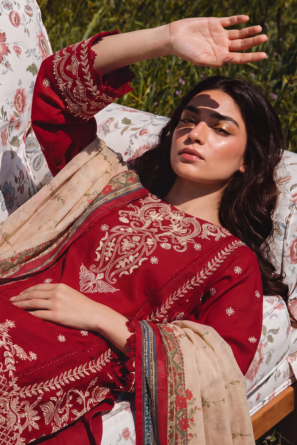 Embroidered Shirt Shalwar Dupatta - 4062