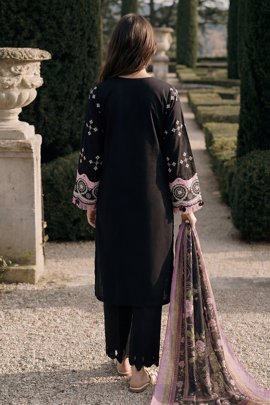 Embroidered Shirt Shalwar Dupatta - 4063