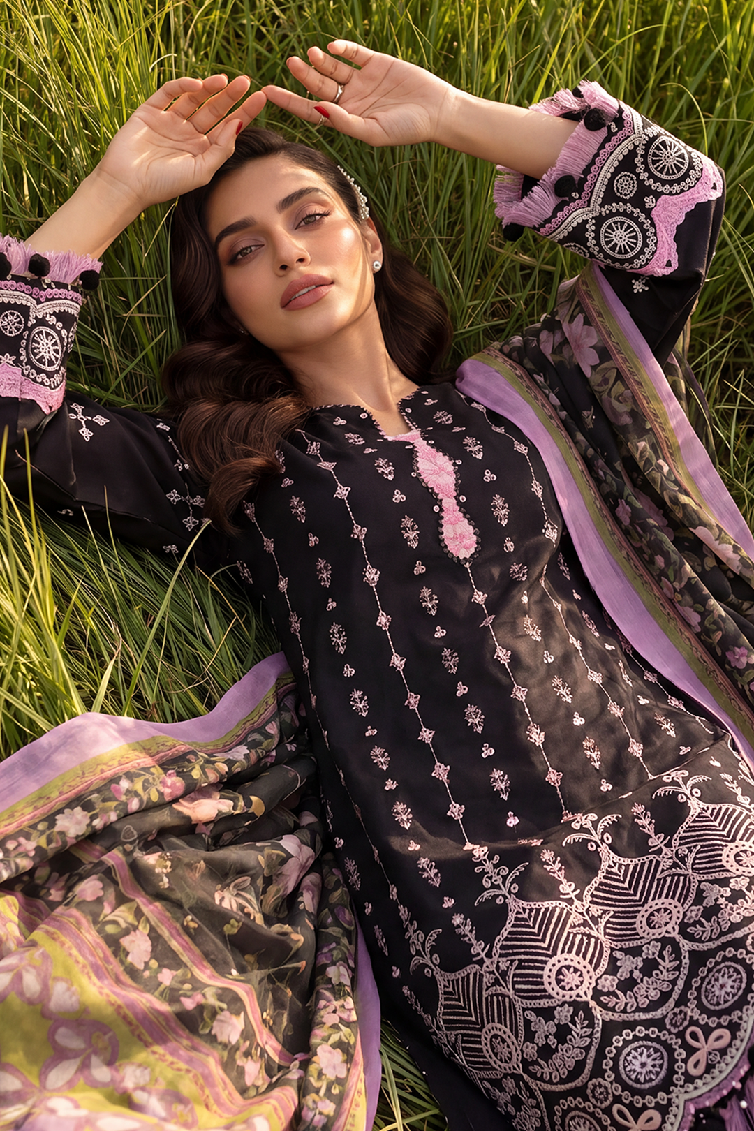 Embroidered Shirt Shalwar Dupatta - 4063