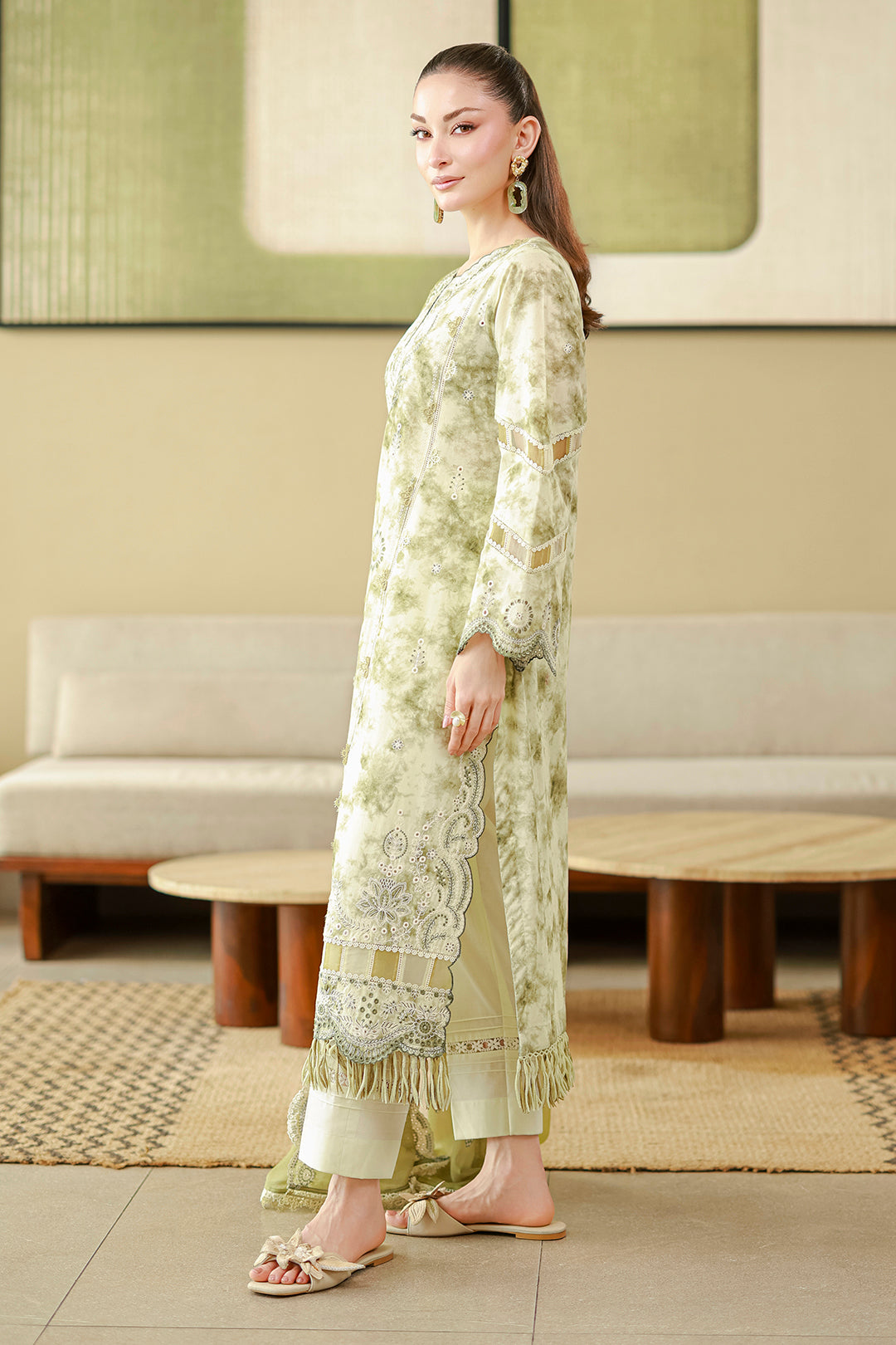 Embroidered Shirt Shalwar Dupatta - 4065
