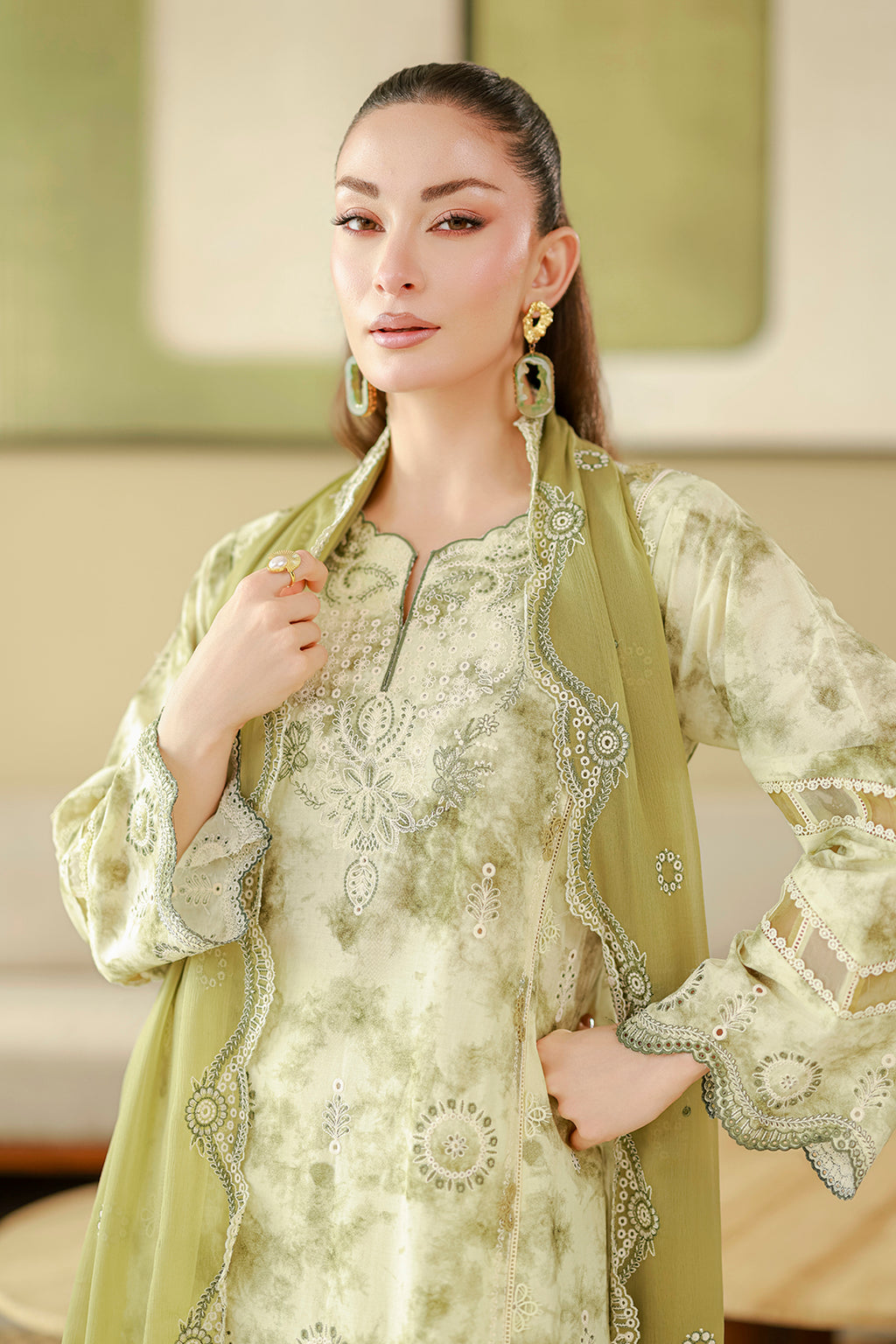 Embroidered Shirt Shalwar Dupatta - 4065