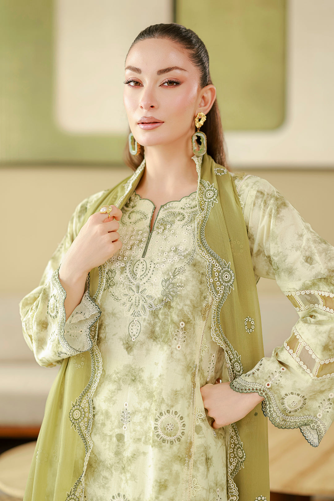 Embroidered Shirt Shalwar Dupatta - 4065