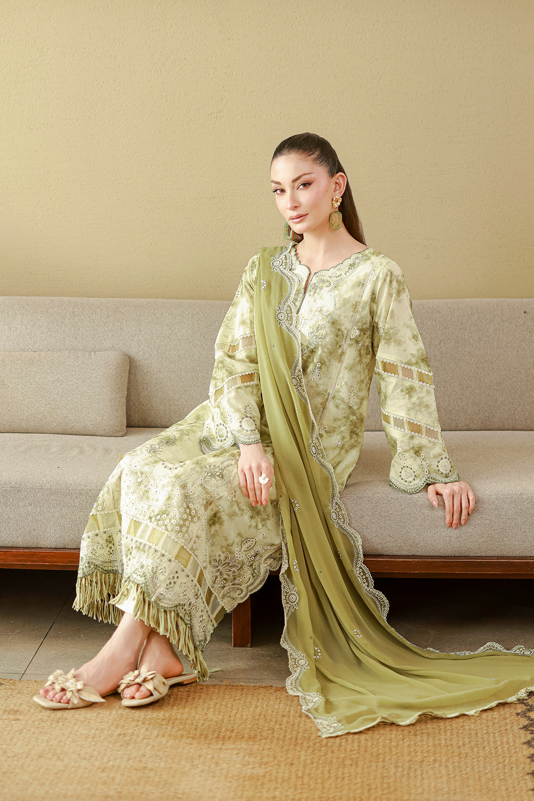 Embroidered Shirt Shalwar Dupatta - 4065