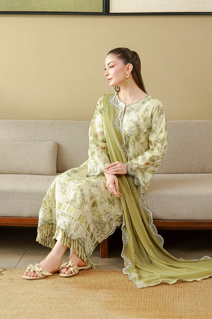 Embroidered Shirt Shalwar Dupatta - 4065