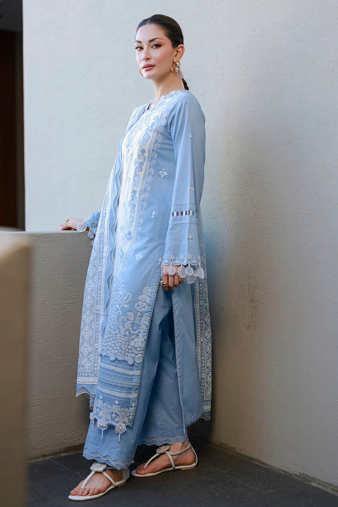 Embroidered Shirt Shalwar Dupatta - 4066