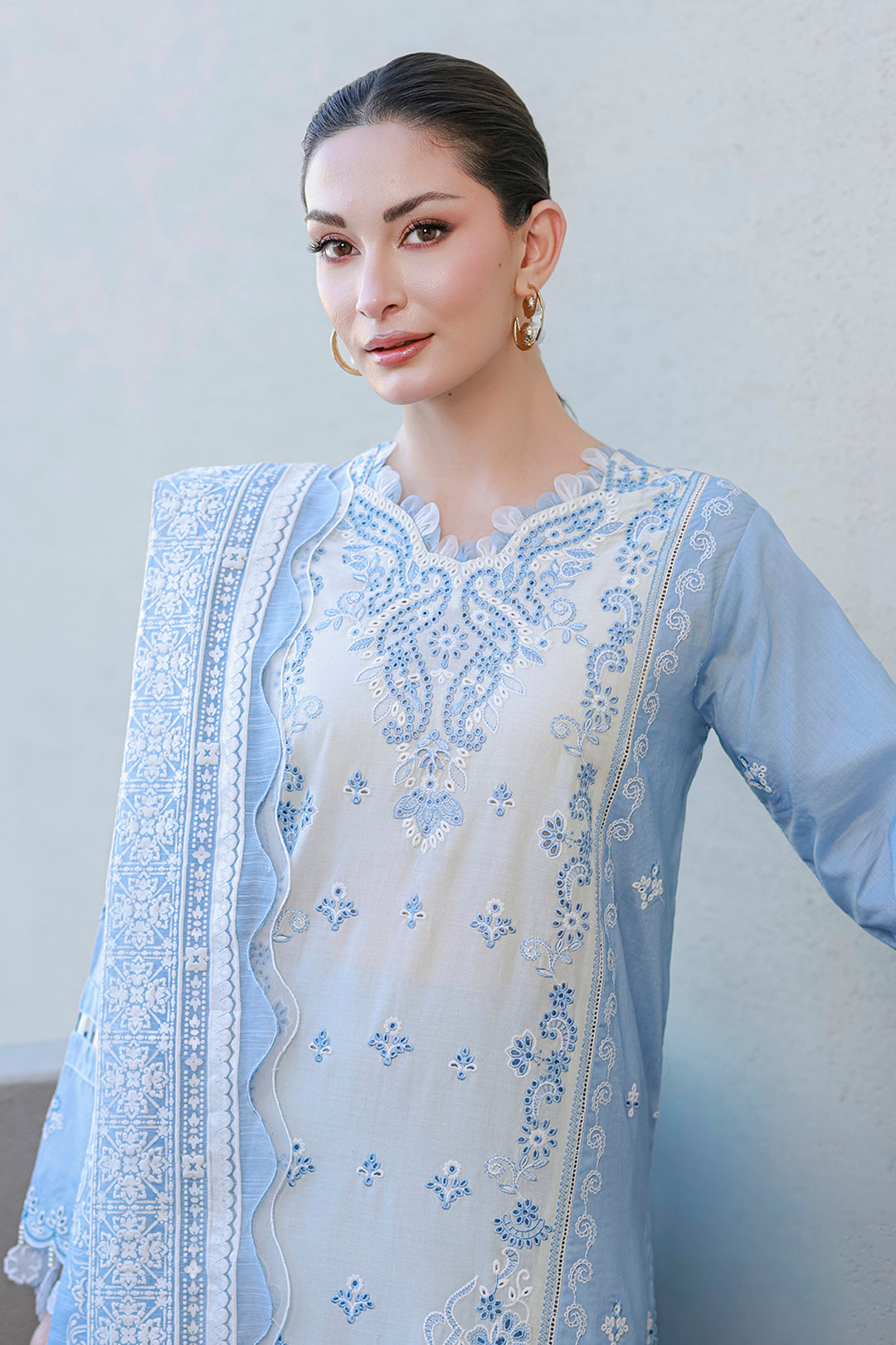 Embroidered Shirt Shalwar Dupatta - 4066